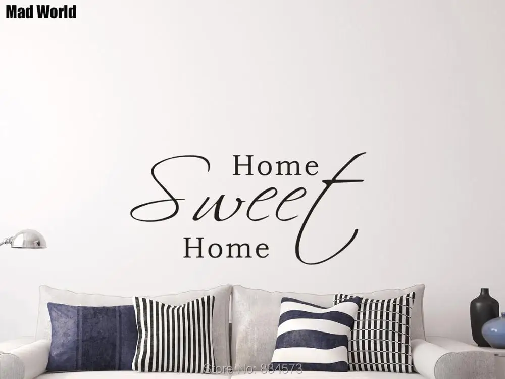 Mad World-Home Sweet Home Quote Wall Art Stickers Wall Decals Home DIY Decoration Removable Room Decor Wall Stickers A02
Mad World-Home Sweet Home Quote Wall Art Stickers Wall Decals Home DIY Decoration Removable Room Decor Wall Stickers A02