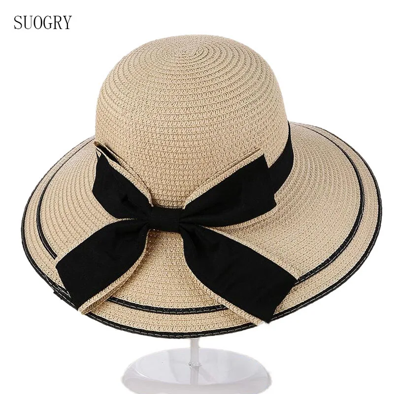 SUOGRY Sun Hat Big Black Bow Summer Hats For Women Foldable Straw Beach Panama Hat Visor Wide Brim Femme Female 2017 New
SUOGRY Sun Hat Big Black Bow Summer Hats For Women Foldable Straw Beach Panama Hat Visor Wide Brim Femme Female 2017 New