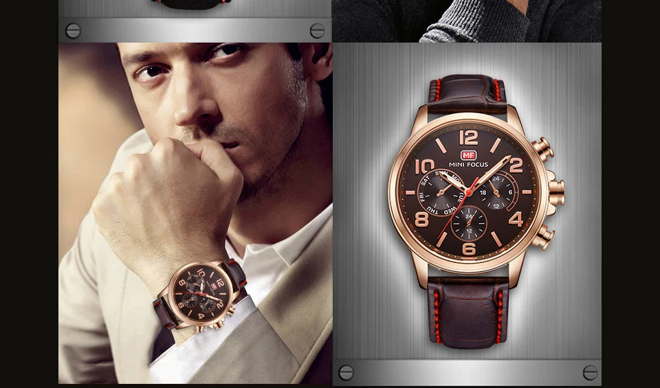 MINIFOCUS Business Mens Watches Top Brand Luxury Quartz Clock Leather Strap Chrono 3 Dials 6 Hands Rose Golden Wrist Watch Men
MINIFOCUS Business Mens Watches Top Brand Luxury Quartz Clock Leather Strap Chrono 3 Dials 6 Hands Rose Golden Wrist Watch Men