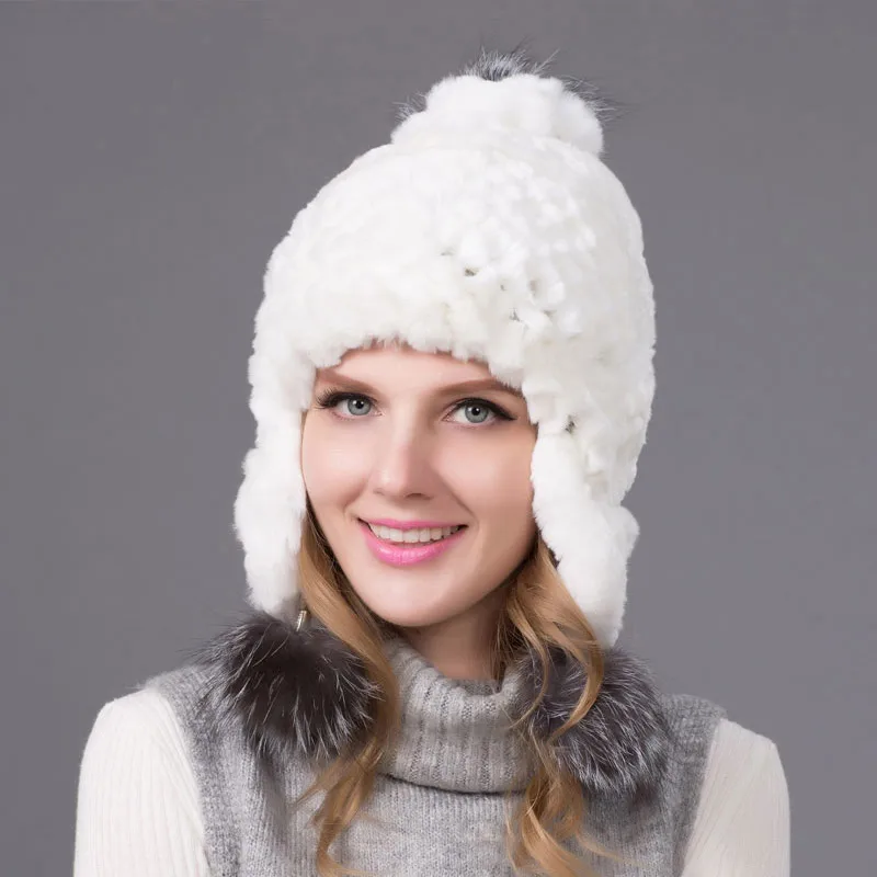 Natural Rex Rabbit Fur Hats & Caps Female Warm Knitted Earmuffs Autumn and Winter Women's Casual Fur Hooded Hat Party Hat
Natural Rex Rabbit Fur Hats & Caps Female Warm Knitted Earmuffs Autumn and Winter Women's Casual Fur Hooded Hat Party Hat