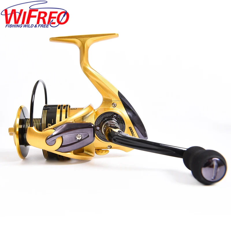 Wifreo 13+1BB Gear Ratio Up 5.2:1 Spinning Fishing Reel with Exchangeable Handle
Wifreo 13+1BB Gear Ratio Up 5.2:1 Spinning Fishing Reel with Exchangeable Handle