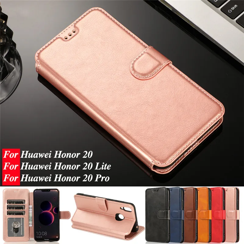 Кожаный чехол для Huawei Honor 20 Винтажный телефона Pro книжка с подставкой и бумажником