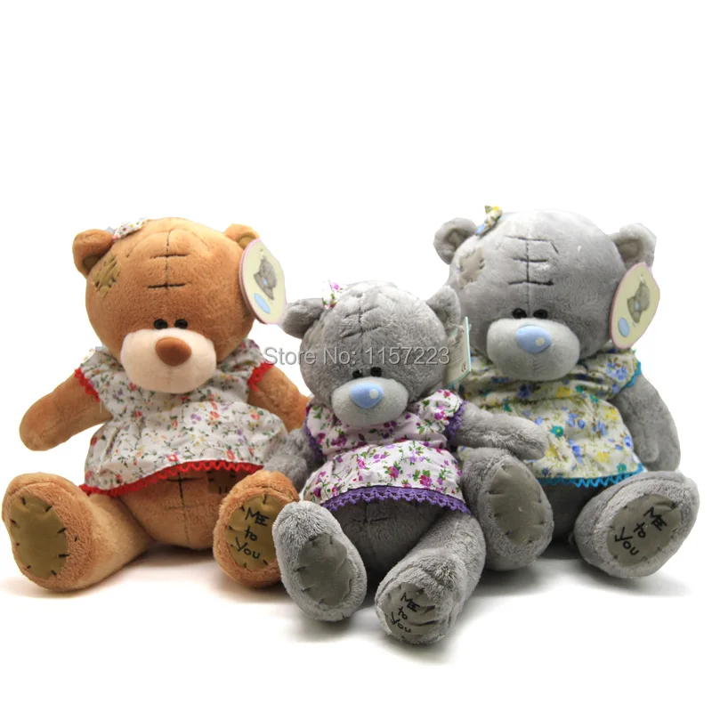 

Плюшевые мишки тедди, мягкие игрушки для влюбленных, сидящий Медвежонок с цветочной юбкой, платье, букет, кукла, рождественский подарок, 1 шт....