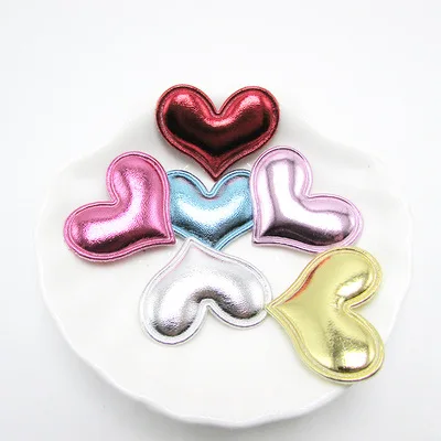 60PCS/lot 3.5*3CM Glitter Baby Girls Hair Accessories Shiny PU Heart Padded Appliqued for BB Clip Decoration
60PCS/lot 3.5*3CM Glitter Baby Girls Hair Accessories Shiny PU Heart Padded Appliqued for BB Clip Decoration