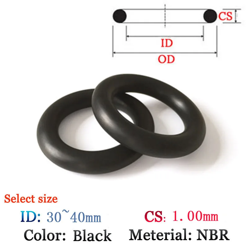 CS 1.0*30.0 FluoroRubber O-Ring 10pcs Washer Seals Plastic gasket Silicone ring film oil and water seal gasket NBR material Ring
CS 1.0*30.0 FluoroRubber O-Ring 10pcs Washer Seals Plastic gasket Silicone ring film oil and water seal gasket NBR material Ring
