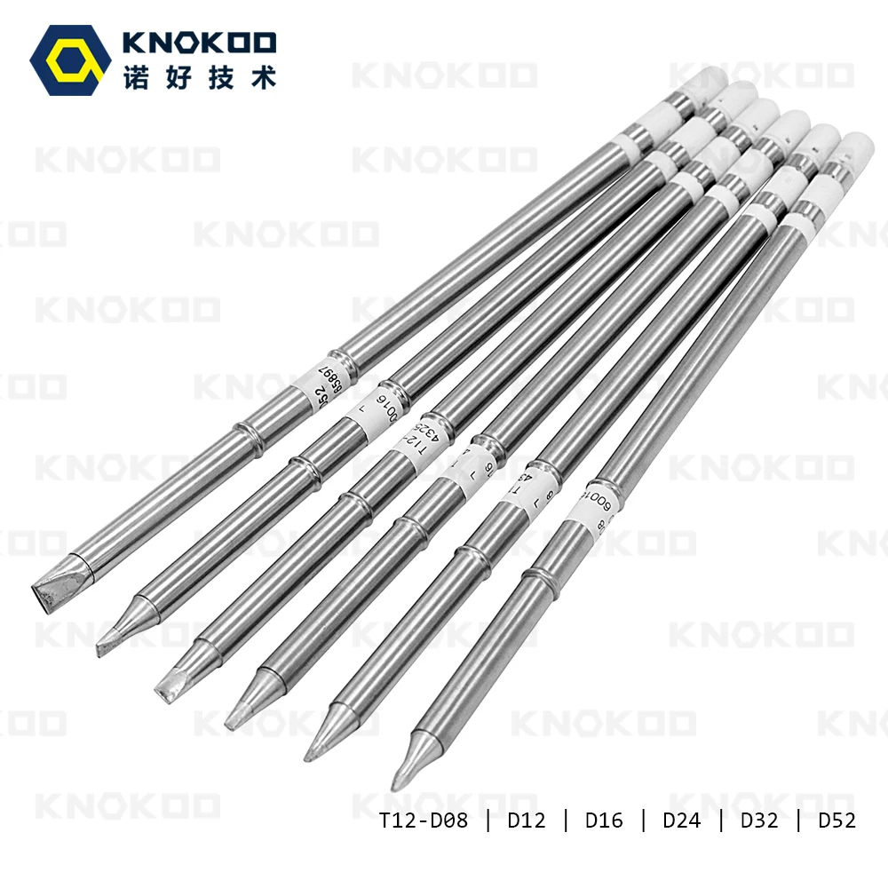 

KNOKOO High Quality T12 Series Solder Iron Tips for FX951/FX 952 Soldering Station FM2027/FM2028 Iron