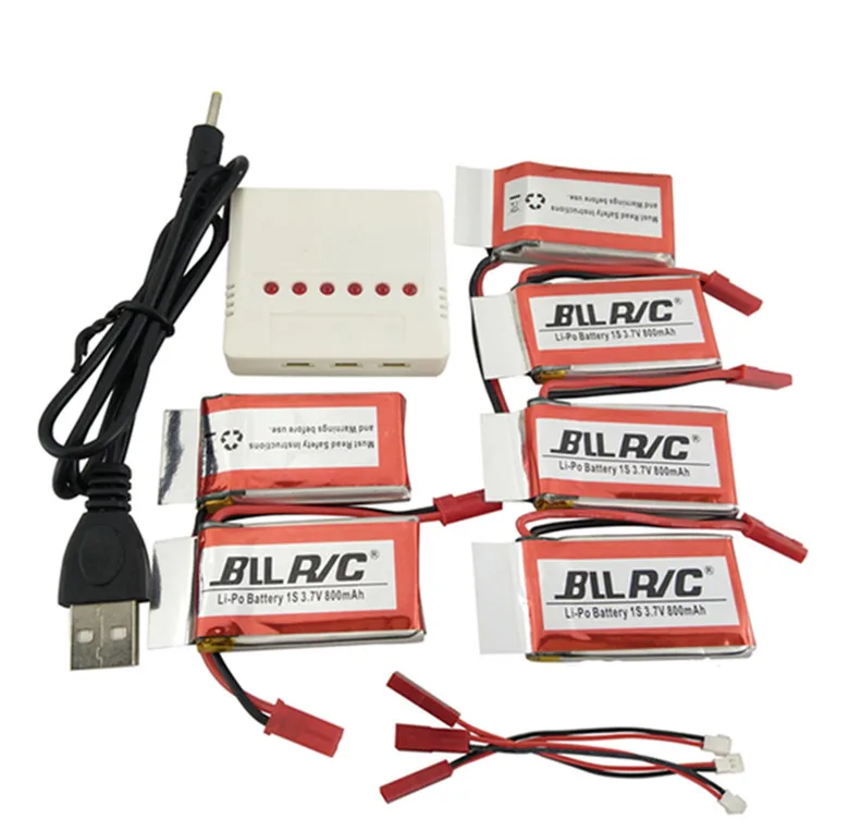 BLLRC 6 шт. 3,7 в 800 мАч литиевая батарея, совместное зарядное устройство MJX X400 X300C X800 X500 HJ819 X25 JXD509G HS110 HS200 HS120 HS130
BLLRC 6 шт. 3,7 в 800 мАч литиевая батарея, совместное зарядное устройство MJX X400 X300C X800 X500 HJ819 X25 JXD509G HS110 HS200 HS120 HS130