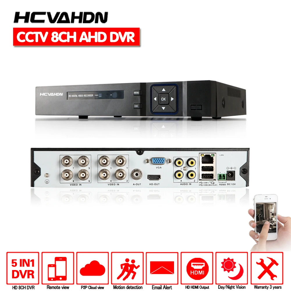 HD 8CH 1080P рекордер AHD-H DVR регистратор H.264 CCTV автономная цифровая сеть 8 каналов облачный P2P DVR Мобильный просмотр
HD 8CH 1080P рекордер AHD-H DVR регистратор H.264 CCTV автономная цифровая сеть 8 каналов облачный P2P DVR Мобильный просмотр