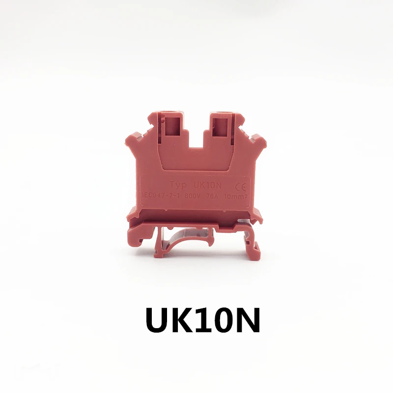 10pcs/lot Terminal blocks UK10N DIN rail Wiring board connector terminals 10mm square voltage copper part red grey blue color
10pcs/lot Terminal blocks UK10N DIN rail Wiring board connector terminals 10mm square voltage copper part red grey blue color