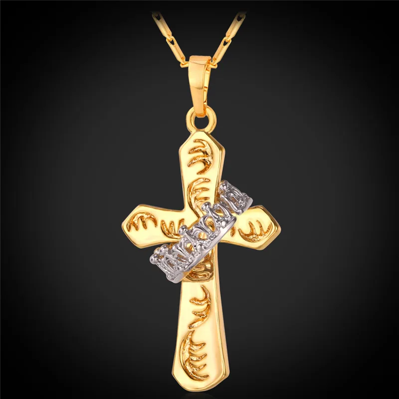 Cross Necklace For Women Men Jewelry Vintage Religious Fashion Jewelry Gold Color Necklaces & Pendants P975
Cross Necklace For Women Men Jewelry Vintage Religious Fashion Jewelry Gold Color Necklaces & Pendants P975