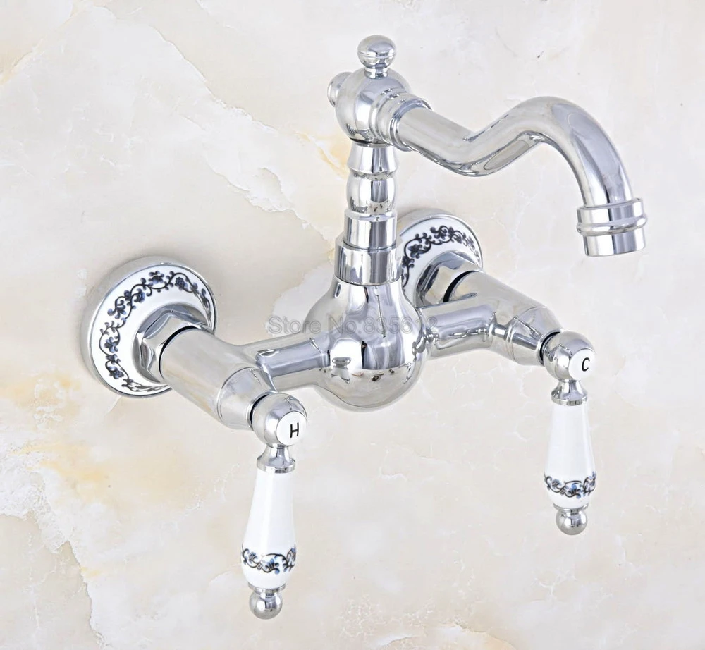 Basin Faucets Wall Mounted Kitchen Bathroom Sink Faucet Dual Handle Swivel Spout Hot Cold Water Mixer Tap tnf568
Basin Faucets Wall Mounted Kitchen Bathroom Sink Faucet Dual Handle Swivel Spout Hot Cold Water Mixer Tap tnf568
