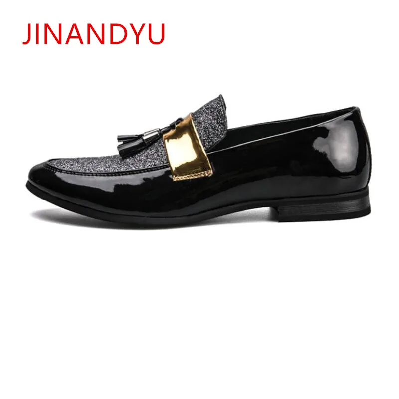 Pointed Toe Male Tassel Patent Leather Breathable Formal Shoes Mens Loafer Dress Wedding Derby Oxford Shoes for Men Loafer
Pointed Toe Male Tassel Patent Leather Breathable Formal Shoes Mens Loafer Dress Wedding Derby Oxford Shoes for Men Loafer