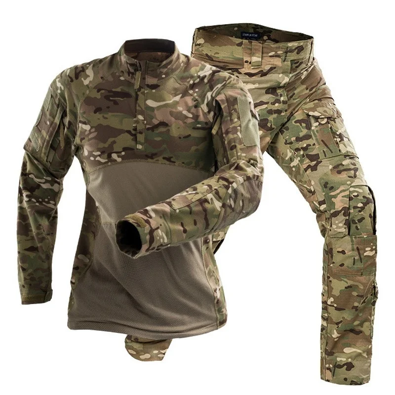 NEW Tactical Gear Camouflage Tactical Military Uniform Clothing Sets Combat Shirt + Cargo Pants Special Force Suits-E
NEW Tactical Gear Camouflage Tactical Military Uniform Clothing Sets Combat Shirt + Cargo Pants Special Force Suits-E