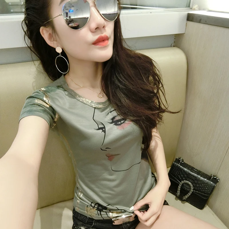 Women Summer T Shirts 3D Printed O Neck Short Sleeve Slim T-shirt Women Camiseta Feminina
Women Summer T Shirts 3D Printed O Neck Short Sleeve Slim T-shirt Women Camiseta Feminina