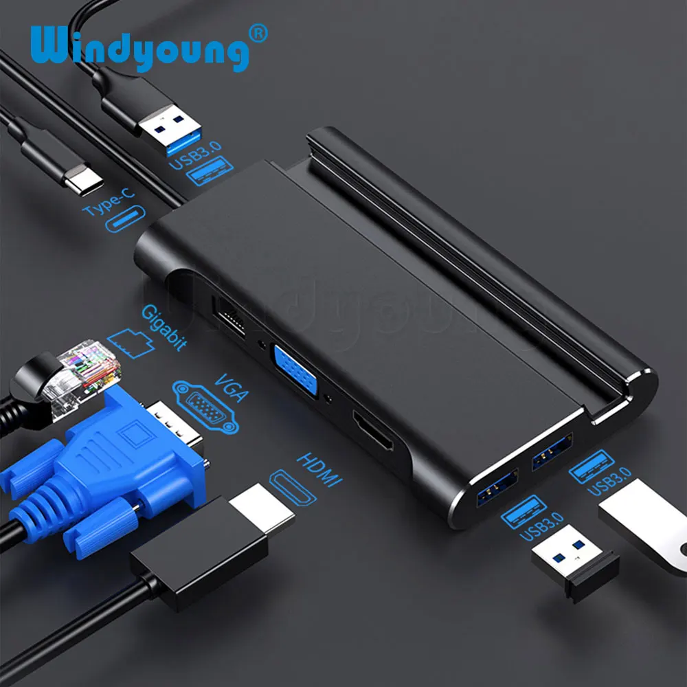 USB-C HUB to USB 3.0 HDMI VGA RJ45 Ethernet Adapter with Phone Holder Stand Thunderbolt 3 PD for MacBook Pro Huawei USB C HUB
USB-C HUB to USB 3.0 HDMI VGA RJ45 Ethernet Adapter with Phone Holder Stand Thunderbolt 3 PD for MacBook Pro Huawei USB C HUB