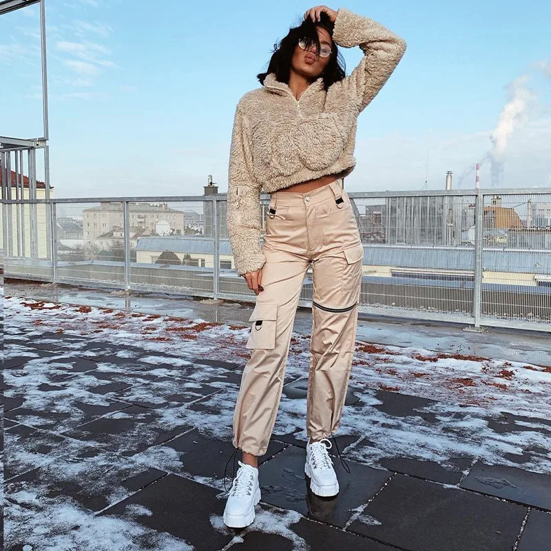 Waataak Elatic High Waist Harem Pants Women Cloth Chain Buckle Pantalon Khaki Pocket Long Casual korean pants Pencil Autumn 2018
Waataak Elatic High Waist Harem Pants Women Cloth Chain Buckle Pantalon Khaki Pocket Long Casual korean pants Pencil Autumn 2018