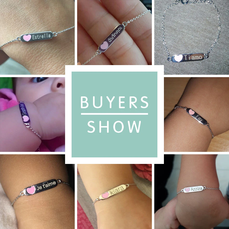 ELESHE Free Engrave Name Bracelet Personalized Bracelet For Children Girls 925 Sterling Silver Bracelet Customize Gift for Baby
ELESHE Free Engrave Name Bracelet Personalized Bracelet For Children Girls 925 Sterling Silver Bracelet Customize Gift for Baby