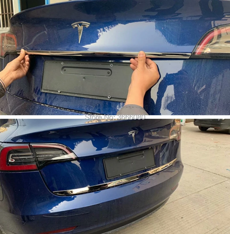 For 2017 2018 2019 2020 Tesla Model 3 Stainless Rear Trunk Tailgate Rear Door Lid Cover Molding Trim Protecto Sticker 2Pcs
For 2017 2018 2019 2020 Tesla Model 3 Stainless Rear Trunk Tailgate Rear Door Lid Cover Molding Trim Protecto Sticker 2Pcs