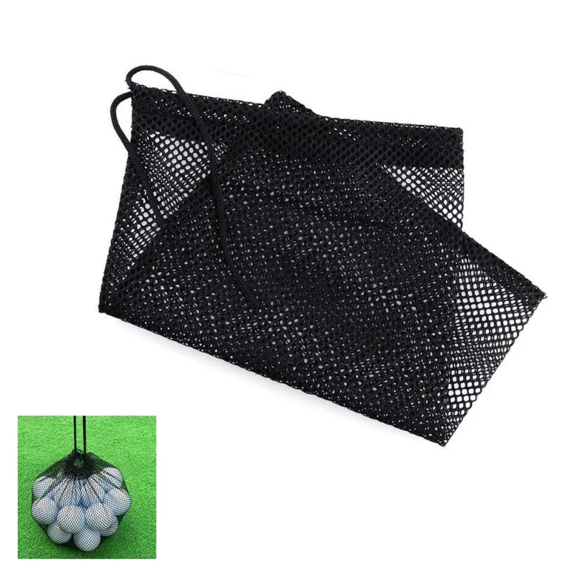 

Сетчатая нейлоновая сумка для хранения спортивных мячей, мешок для тенниса и гольфа, держатель для 45 мячей, помощь при обучении