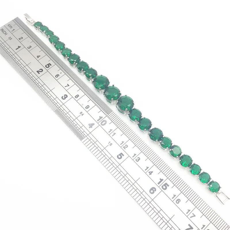 2018 New Round Green Gems Bracelets 925 Sterling Silver Jewelry For Women Jewelry With Top AAA+ White CZ Free Gift
2018 New Round Green Gems Bracelets 925 Sterling Silver Jewelry For Women Jewelry With Top AAA+ White CZ Free Gift