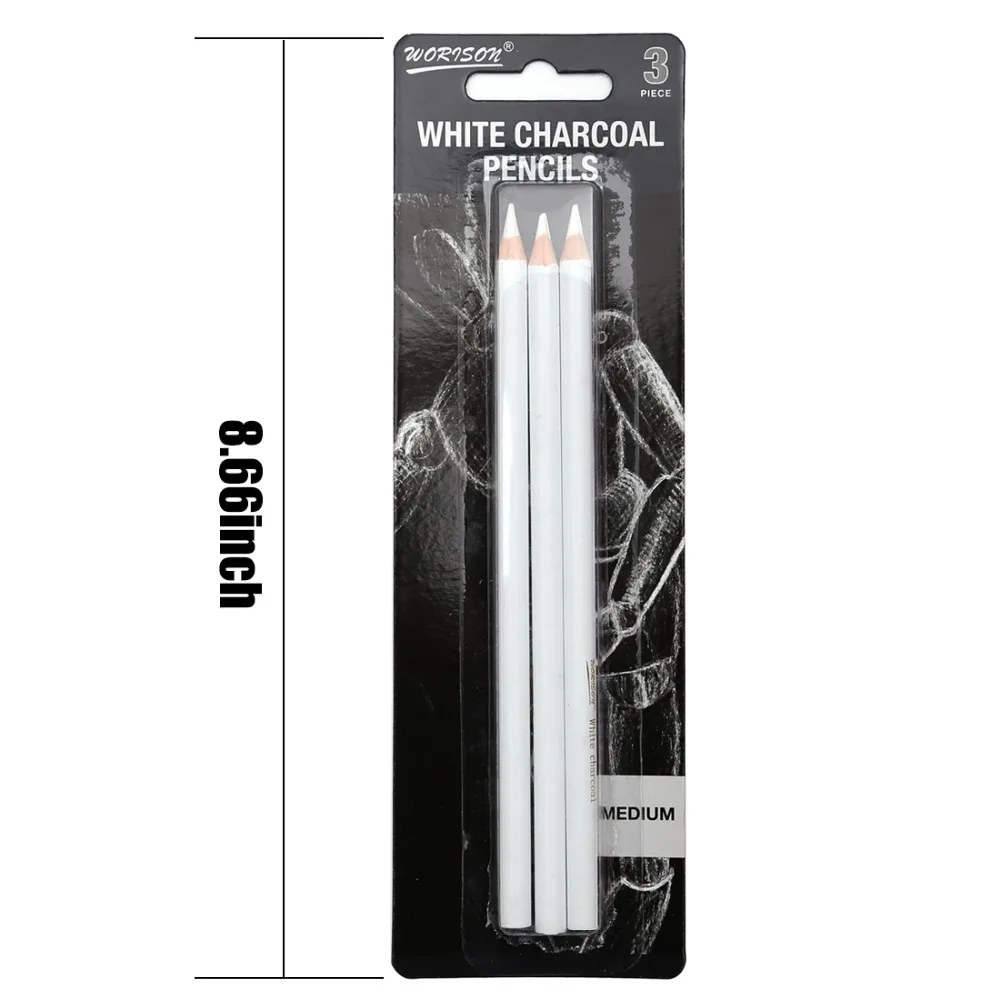 Professional 3Pcs White Sketch Charcoal Pencils Standard Pencil Drawing Pencils Set For School Tool Painting Art Supplies
Professional 3Pcs White Sketch Charcoal Pencils Standard Pencil Drawing Pencils Set For School Tool Painting Art Supplies