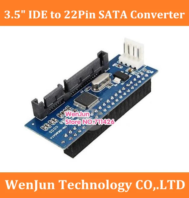 High Quality 40Pin 3.5" IDE to 22Pin SATA Adapter Converter Hard Disk Drive Connector Chipset
High Quality 40Pin 3.5" IDE to 22Pin SATA Adapter Converter Hard Disk Drive Connector Chipset