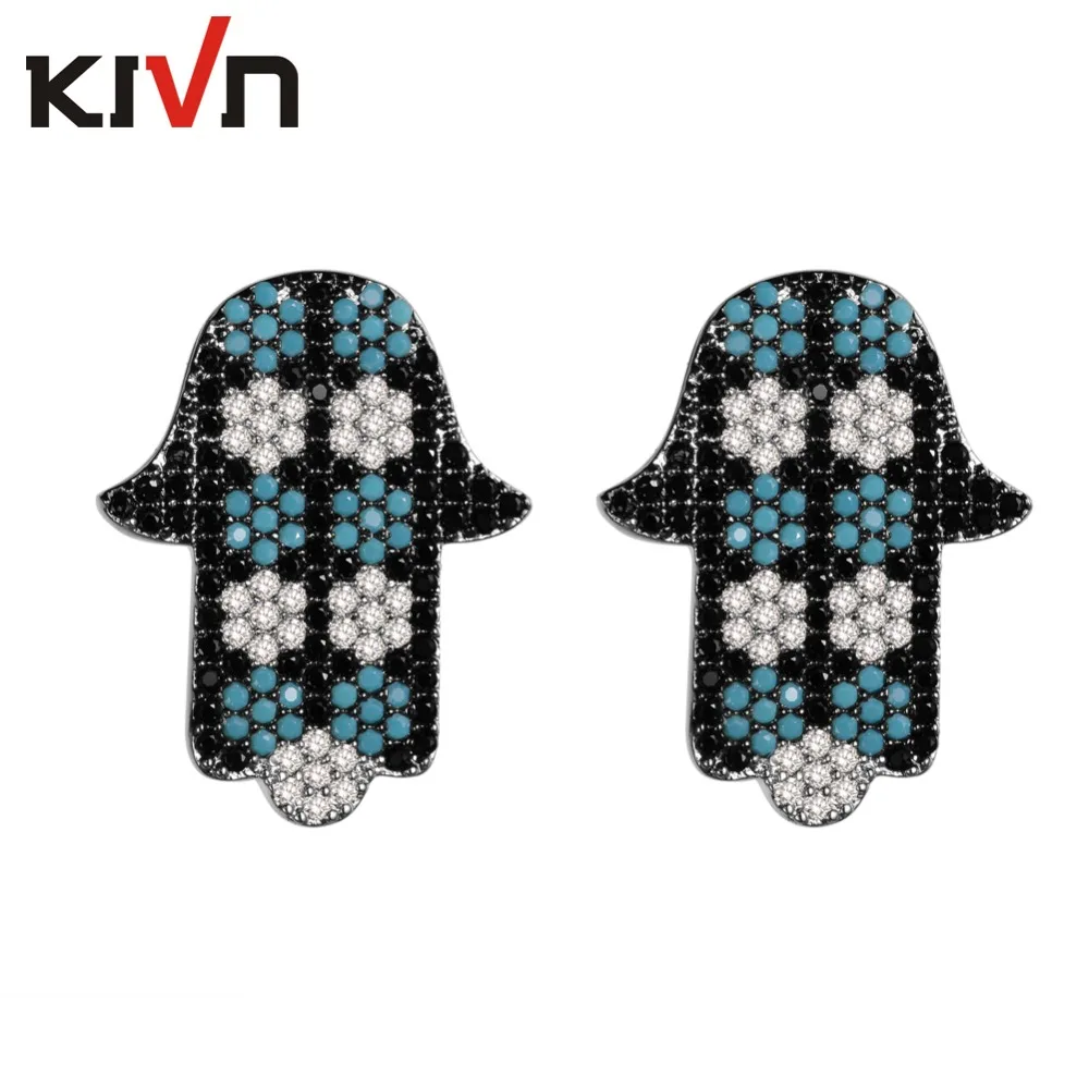 Womens Fashion Jewelry CZ Cubic Zirconia Hamsa Hand Girls Ladies Bridal Wedding Stud Earrings Birthday Gifts 6pcs Lot Wholesale
Womens Fashion Jewelry CZ Cubic Zirconia Hamsa Hand Girls Ladies Bridal Wedding Stud Earrings Birthday Gifts 6pcs Lot Wholesale