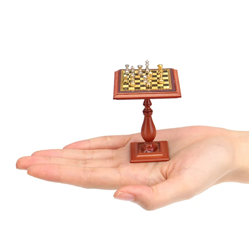 1:12 Scale Miniature Chess Set With Table Magnet Chess Pieces Children Playing Scene Models Kids Doll House Accessories Fun Toys
1:12 Scale Miniature Chess Set With Table Magnet Chess Pieces Children Playing Scene Models Kids Doll House Accessories Fun Toys