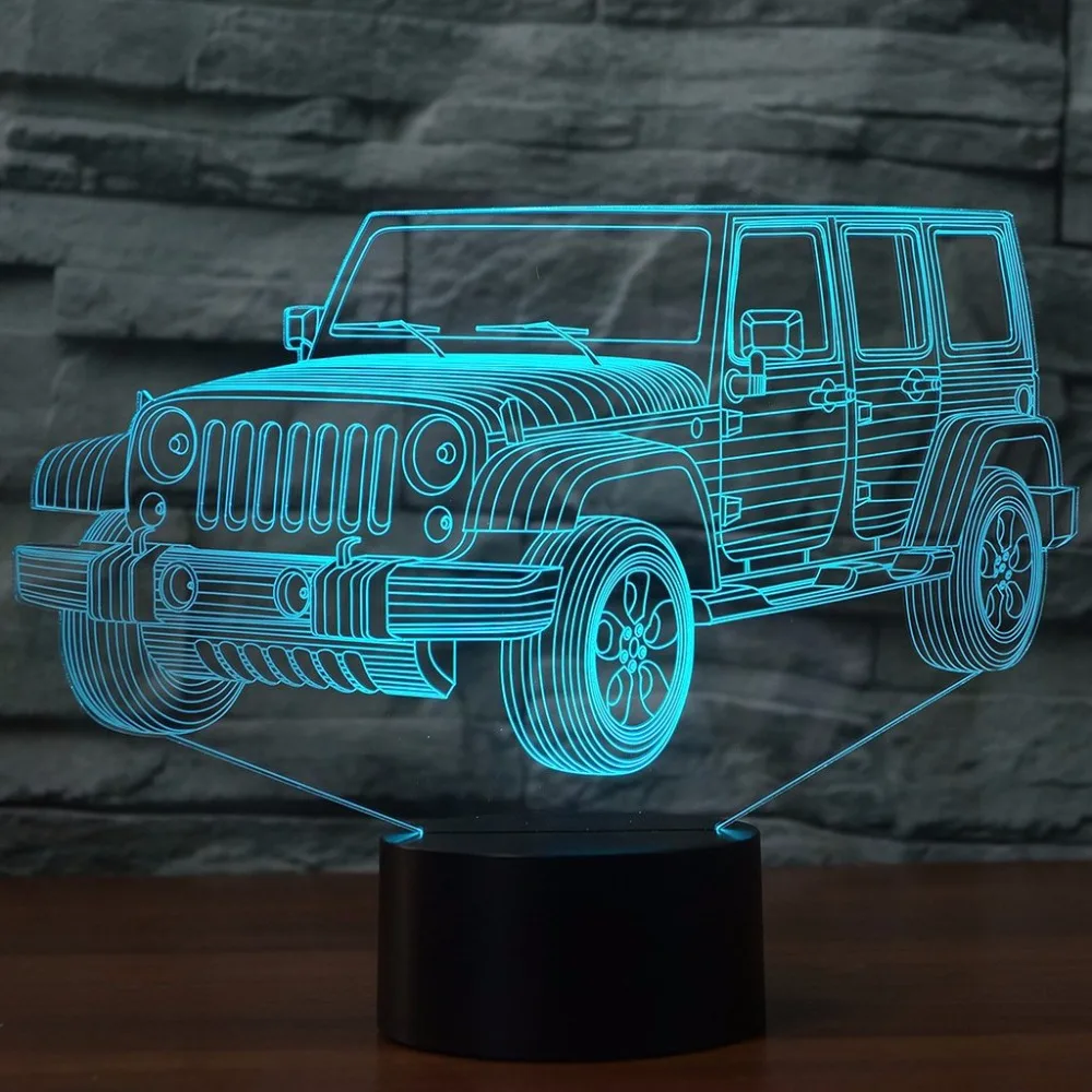 3D светодиодный автомобильный ночсветильник в форме Jeep, градиентный светодиодный прикроватный 3d-светильник для спальни, комнатный декор с ...
3D светодиодный автомобильный ночсветильник в форме Jeep, градиентный светодиодный прикроватный 3d-светильник для спальни, комнатный декор с ...