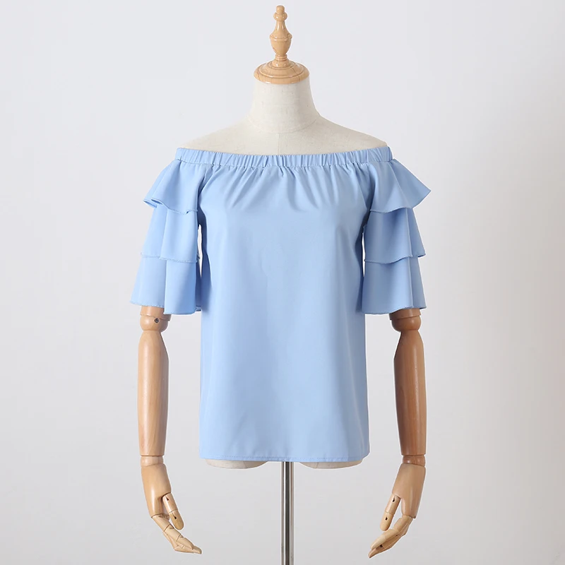 Fashion Women Clothes Off Shoulder Shirts Casual Blouses Summer Slash Neck Tops Summer Female Clothing LJ9326V
Fashion Women Clothes Off Shoulder Shirts Casual Blouses Summer Slash Neck Tops Summer Female Clothing LJ9326V