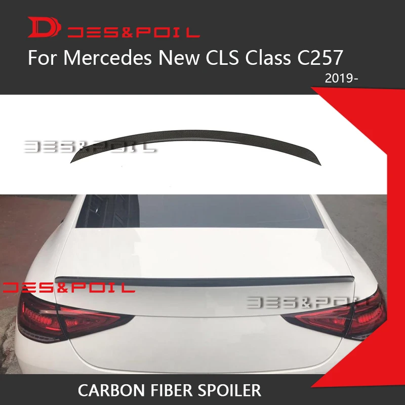 Фото Новинка 2019 года задний спойлер CLS C257 из углеродного волокна башмак губа AMG CS RT для