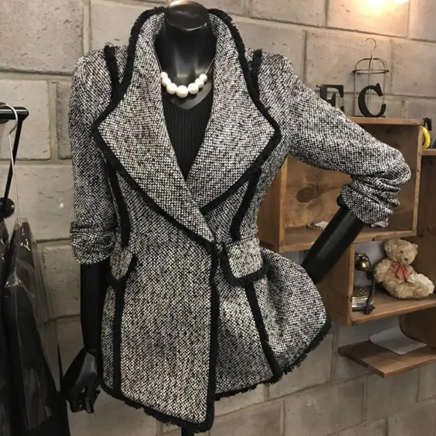 Womens Wool Coats Temperament Short Wool Coat Single Button Long Sleeve Slim Woolen Coat Women Tops All Match
Womens Wool Coats Temperament Short Wool Coat Single Button Long Sleeve Slim Woolen Coat Women Tops All Match