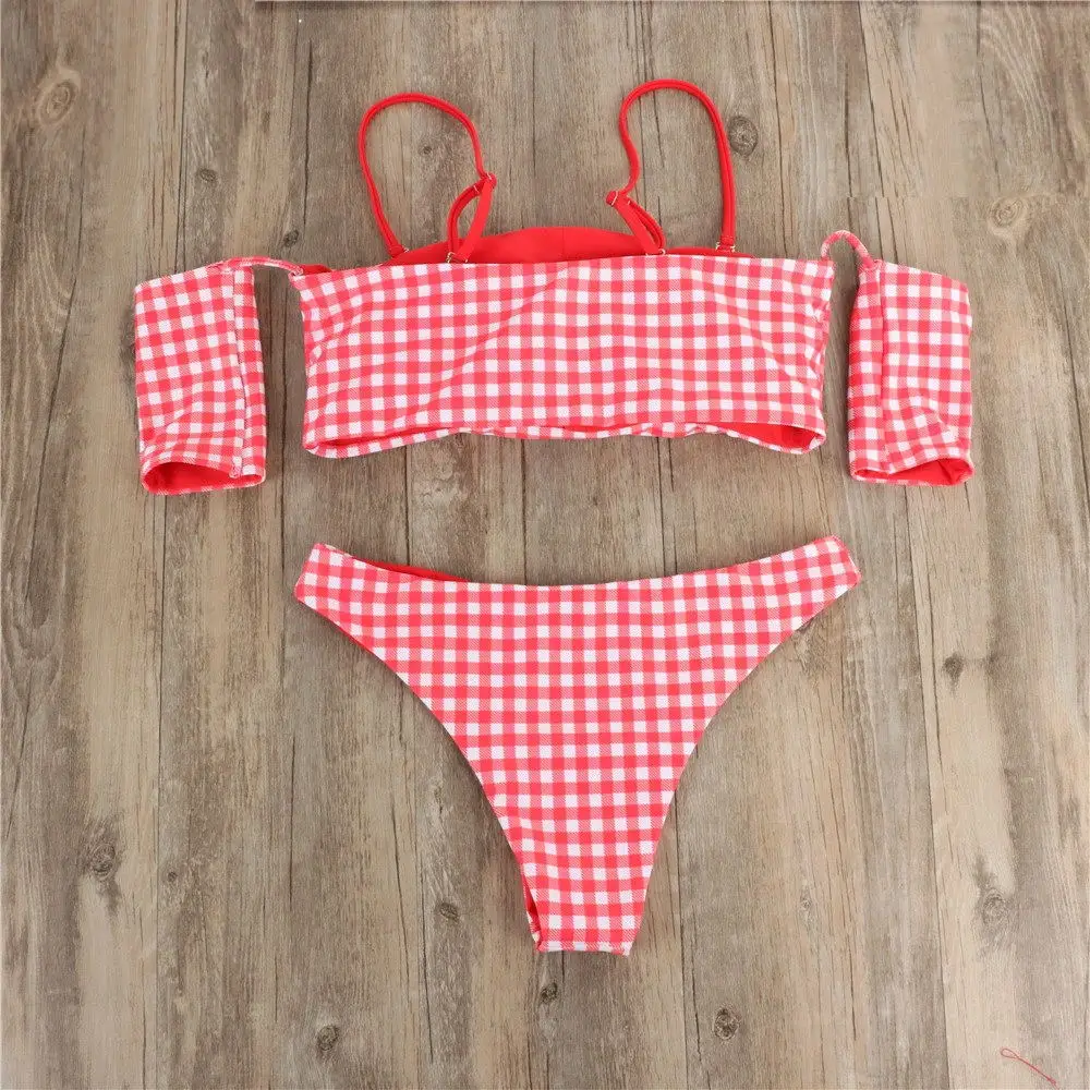 2019 New Sexy Spaghetti Strap Backless Cut Out Women Bikini Set Push Up Checkered Swimsuit Swimwear Female Bathing Suit Biquini
2019 New Sexy Spaghetti Strap Backless Cut Out Women Bikini Set Push Up Checkered Swimsuit Swimwear Female Bathing Suit Biquini