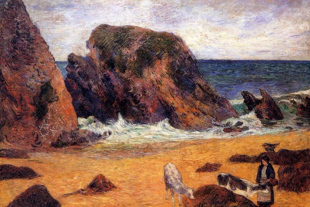 Cows by the Sea by Paul Gauguin oil Painting Canvas High quality hand painted Landscape Art Reproduction 
Cows by the Sea by Paul Gauguin oil Painting Canvas High quality hand painted Landscape Art Reproduction