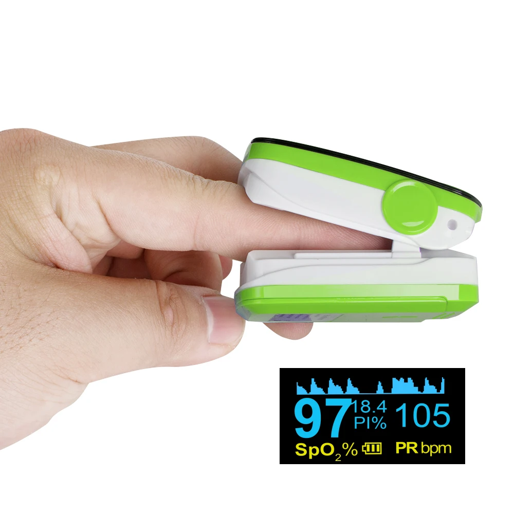 Portable Color OLED Finger Pulse Oximeter 4 Parameter SPO2 PR PI Respiration Rate Monitor
Portable Color OLED Finger Pulse Oximeter 4 Parameter SPO2 PR PI Respiration Rate Monitor