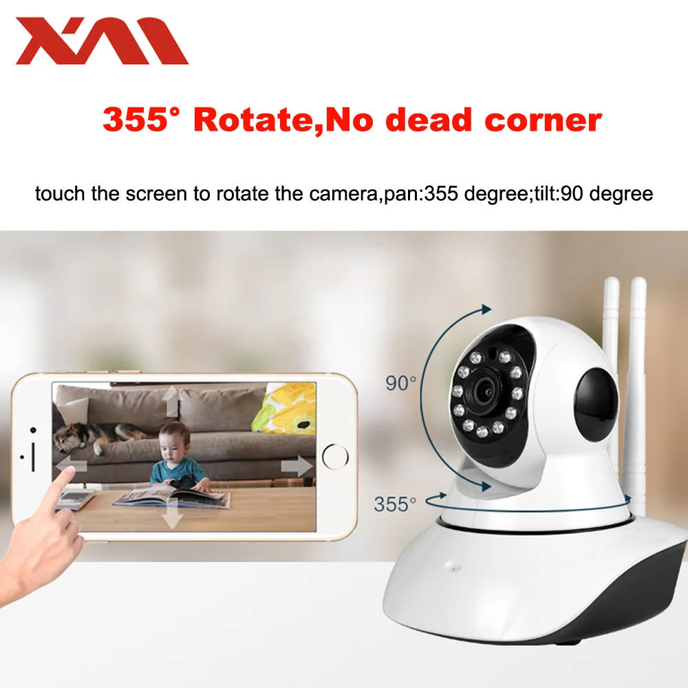 IP камера XM 1080P Беспроводная с поддержкой Wi Fi и CMOS датчиком движения|security camera dvr