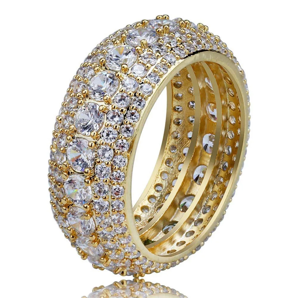 Sofeeling New Design Shiny Hip Hop Finger Ring for Men Women Gold Silver Color Plated Ring Micro Paved 3 Row Chain Big Zircon
Sofeeling New Design Shiny Hip Hop Finger Ring for Men Women Gold Silver Color Plated Ring Micro Paved 3 Row Chain Big Zircon