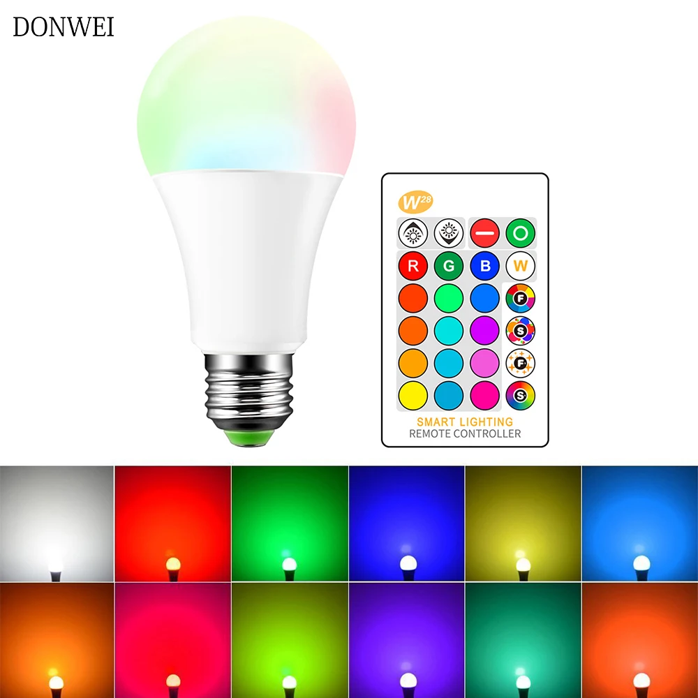 DONWEI 3W 5W 10W E27 RGBW LED Bulbs Remote control dimmable Home Decoration LED Light Bulb Spotlight AC85-265V
DONWEI 3W 5W 10W E27 RGBW LED Bulbs Remote control dimmable Home Decoration LED Light Bulb Spotlight AC85-265V