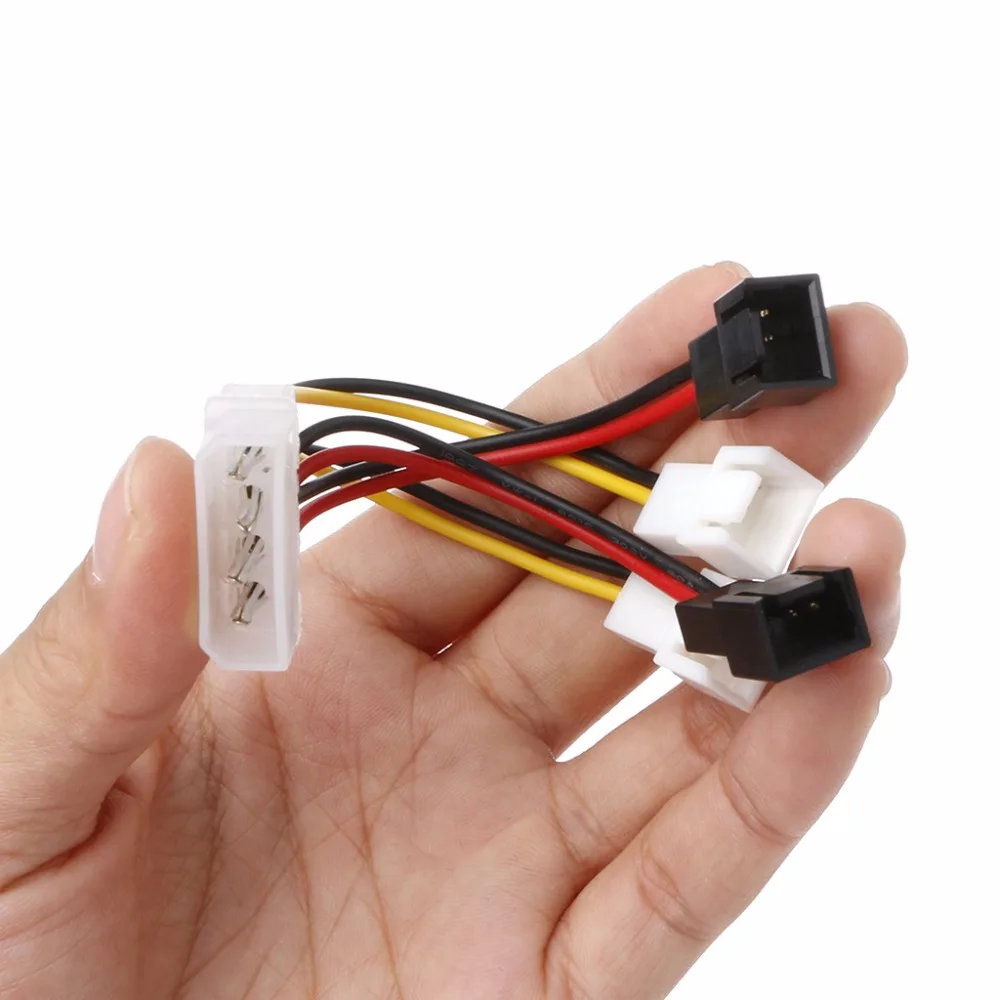 

IDE Molex 4-Pin To 4X 3-Pin TX3 Case Cooling Fan Power Adapter Converter Cable
