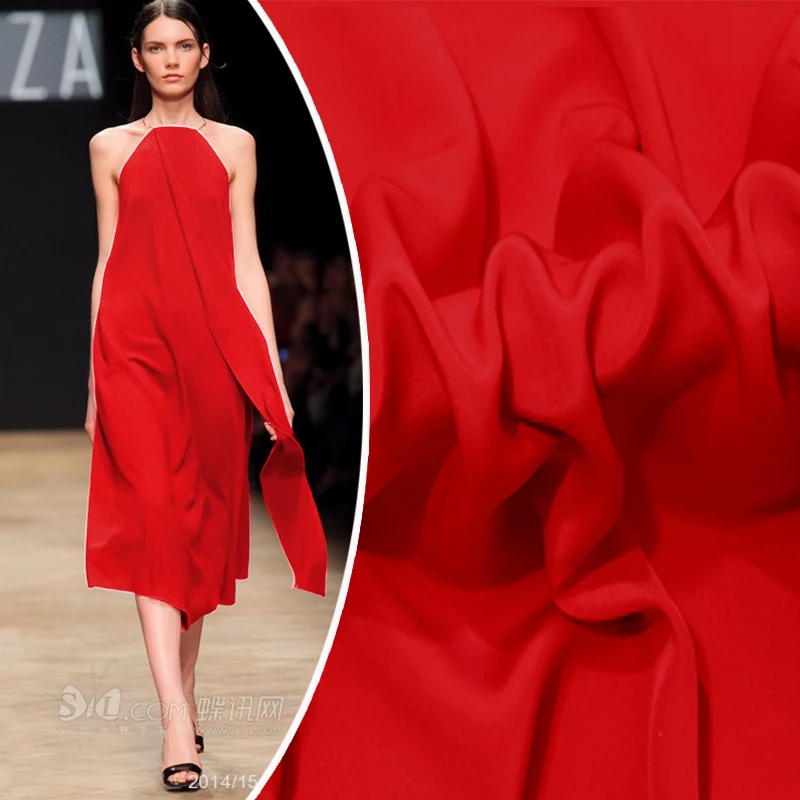 High-grade solid color heavy silk crepe de chine fabric 30mm red dress dress shirt silk fabric wholesale silk cloth
High-grade solid color heavy silk crepe de chine fabric 30mm red dress dress shirt silk fabric wholesale silk cloth