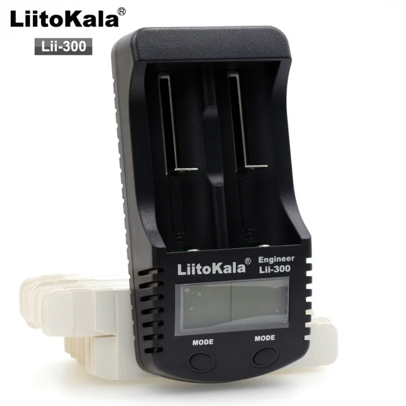 Фото Зарядное устройство Liitokala lii300 с ЖК-дисплеем 3 7 в 18650 26650 18500 цилиндрические