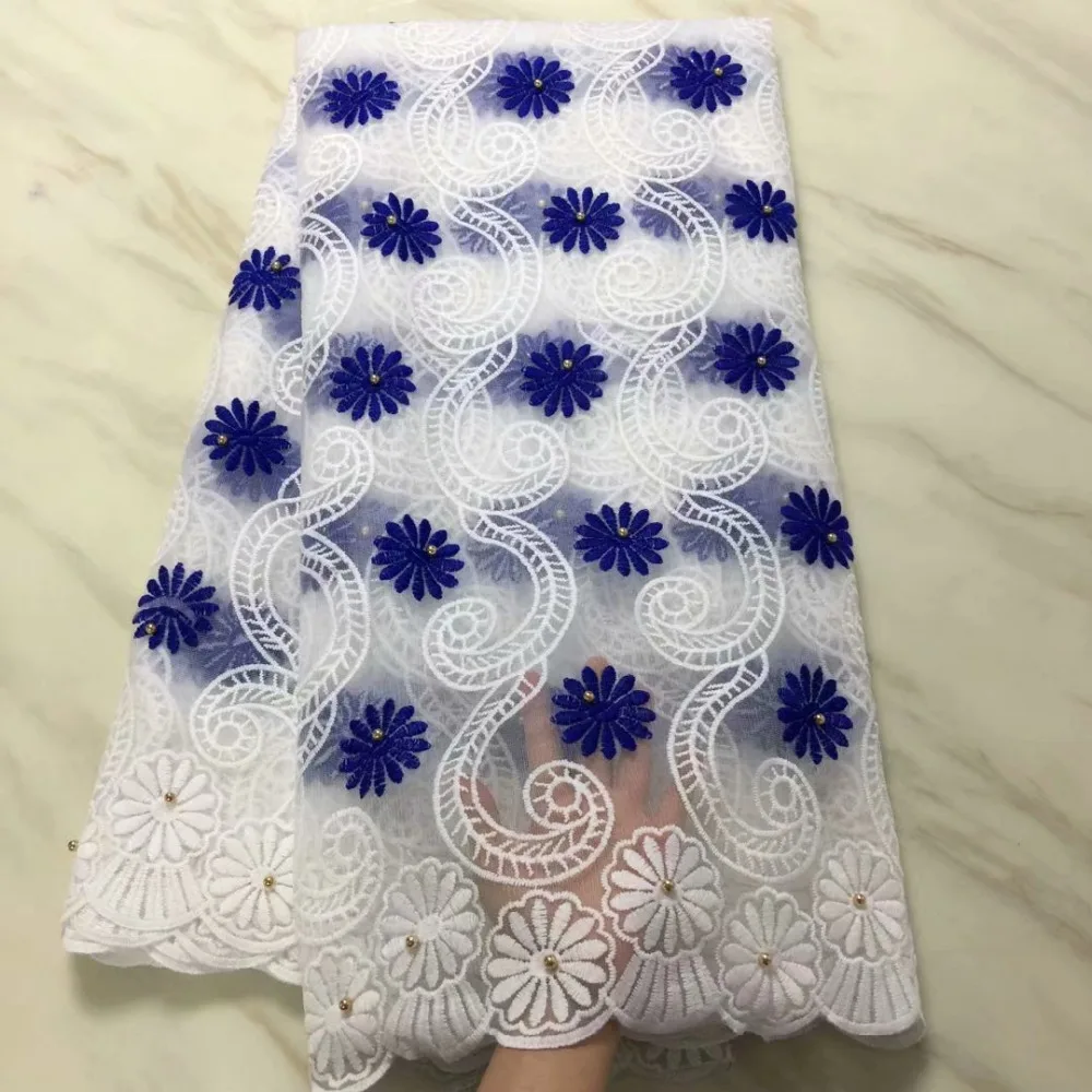 5Yards /lot Wholesale White Blue Beaded African French Lace Fabric On Tulle Cheap Embroidery Bridal Wedding Dress Lace Fabrics
5Yards /lot Wholesale White Blue Beaded African French Lace Fabric On Tulle Cheap Embroidery Bridal Wedding Dress Lace Fabrics