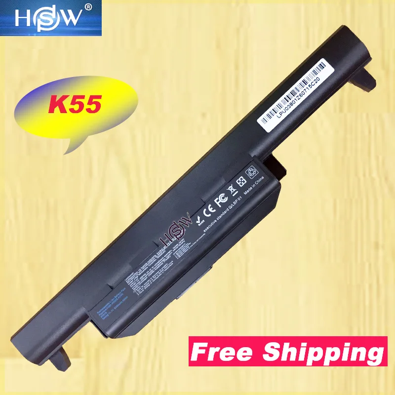 HSW Новый A32 K55 Аккумулятор для ASUS X45 X45A X45C X45V X45U X55 X55A X55C X55U X55V X75 X75A X75V X75VD U57 U57A U57V