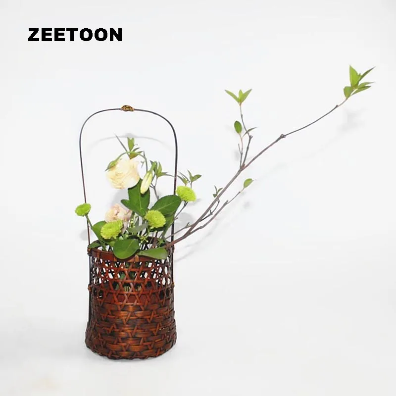 Japanese Ikebana Tabletop Flowerpot Flower Pot Vase Handmade Bamboo Weaving Flower Basket Flower Arrange Vintage Floral Decor
Japanese Ikebana Tabletop Flowerpot Flower Pot Vase Handmade Bamboo Weaving Flower Basket Flower Arrange Vintage Floral Decor