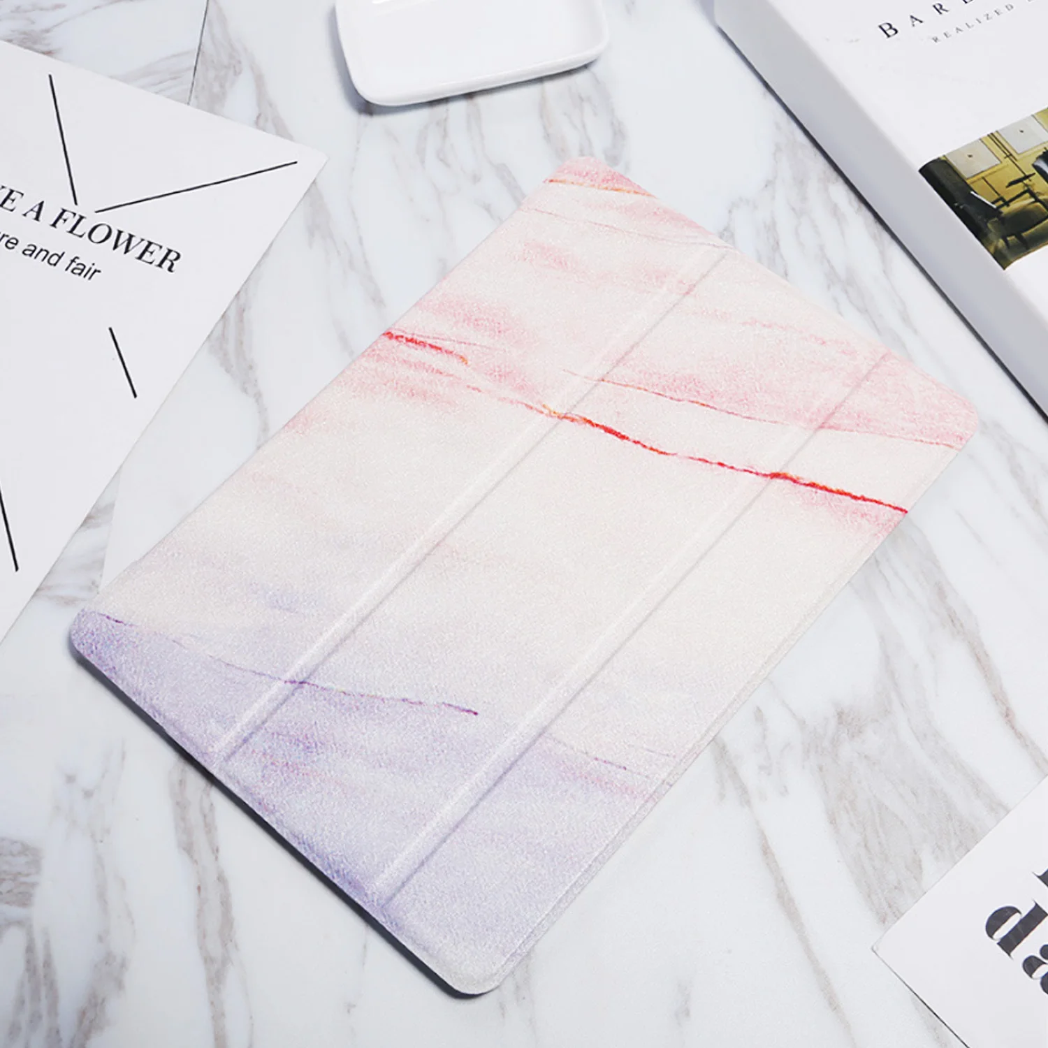 Besegad Marble Texture Tri-fold PU Leather Protective Cover Case Stand with Auto Wake-up Sleep Feature for Apple iPad Mini 5
Besegad Marble Texture Tri-fold PU Leather Protective Cover Case Stand with Auto Wake-up Sleep Feature for Apple iPad Mini 5