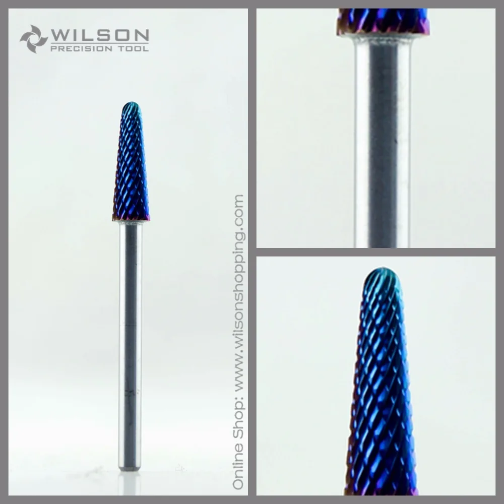 Cone Bit - Medium (M-113101) - Blue Nano Coating - WILSON Tungsten Carbide Nail Bit For Electric Manicure Dril
Cone Bit - Medium (M-113101) - Blue Nano Coating - WILSON Tungsten Carbide Nail Bit For Electric Manicure Dril