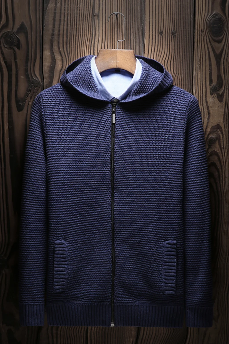 Pure Cotton Men's Loose Casual With Hood Knitted Cardigan Autumn Winter New Style Black Zipper Sweater Coat Large Size M-5XL
Pure Cotton Men's Loose Casual With Hood Knitted Cardigan Autumn Winter New Style Black Zipper Sweater Coat Large Size M-5XL