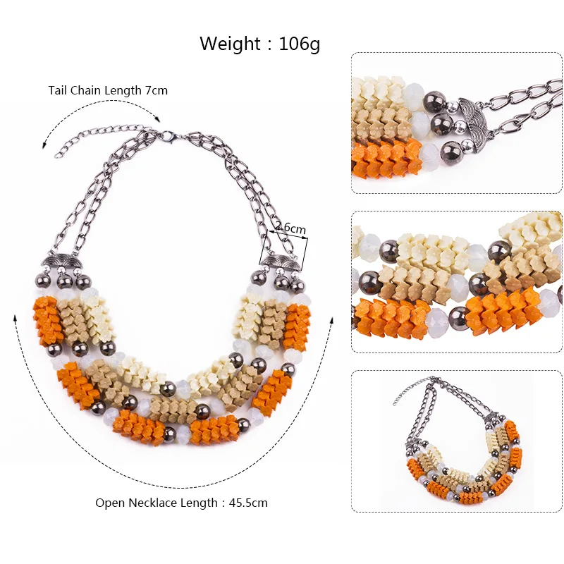 GuanLong Unique Design Vintage Style Multi Layer Resin Flower Bead Necklaces For Women Summer Street Jewelry
GuanLong Unique Design Vintage Style Multi Layer Resin Flower Bead Necklaces For Women Summer Street Jewelry