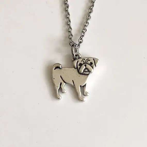 Wholesale vintage Pug Dog Pendant necklace for women dog jewellery trendy Pet necklace Gift for Friend
Wholesale vintage Pug Dog Pendant necklace for women dog jewellery trendy Pet necklace Gift for Friend