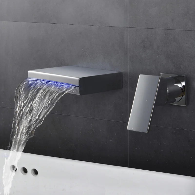 SKOWLL 2-Handle Waterfall Wall Mount Bathroom Faucet LED Waterfall Tub Bath Spouts
SKOWLL 2-Handle Waterfall Wall Mount Bathroom Faucet LED Waterfall Tub Bath Spouts